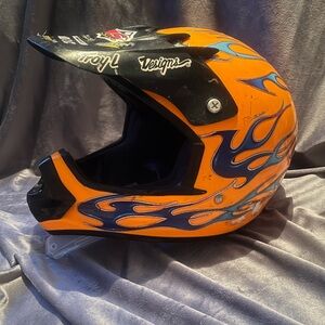 Orange and Black Helmet
